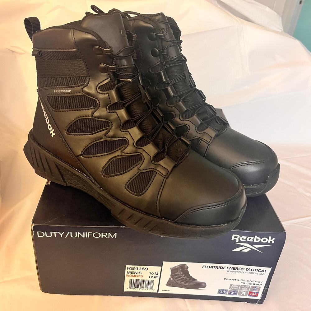 Reebok Floatride Energy Tactical 6" Black Boot Men 10M / Woman 12M Model RB4169